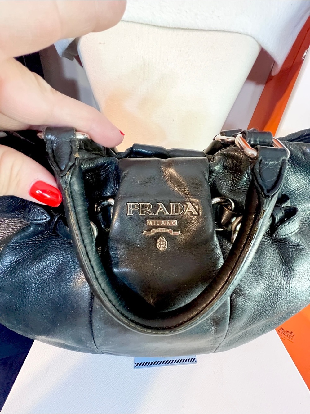 Prada! Black soft buttery Leather
Handbag! Offers always welcome!⭐️ - Picture 14 of 14